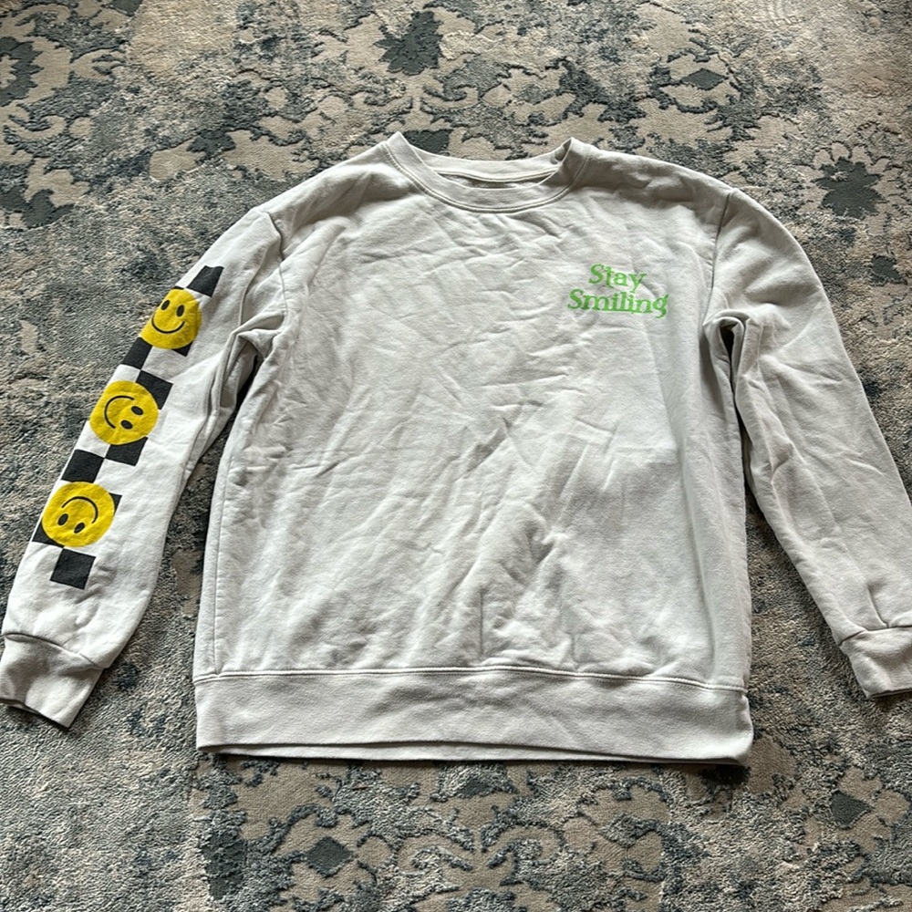 cream crew neck